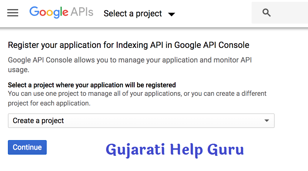 Go to the Google API Console and create a new project