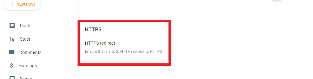 Blogger Blog में HTTPS Enable